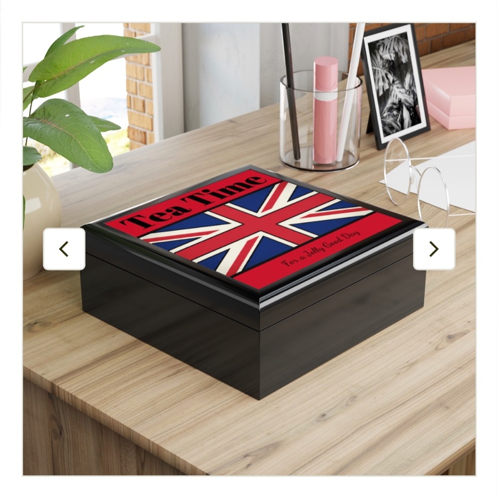 Tea Time Storage Box, Trinket Box Jewelry Box